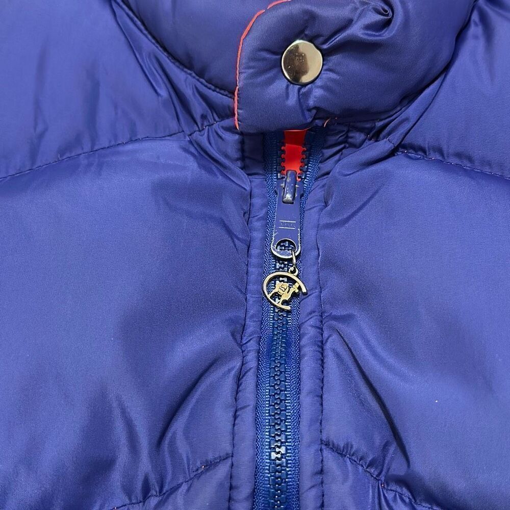 Camel Vinatge Down Reversible Blue/Orange Puffy Vest XS - Picture 3 of 9